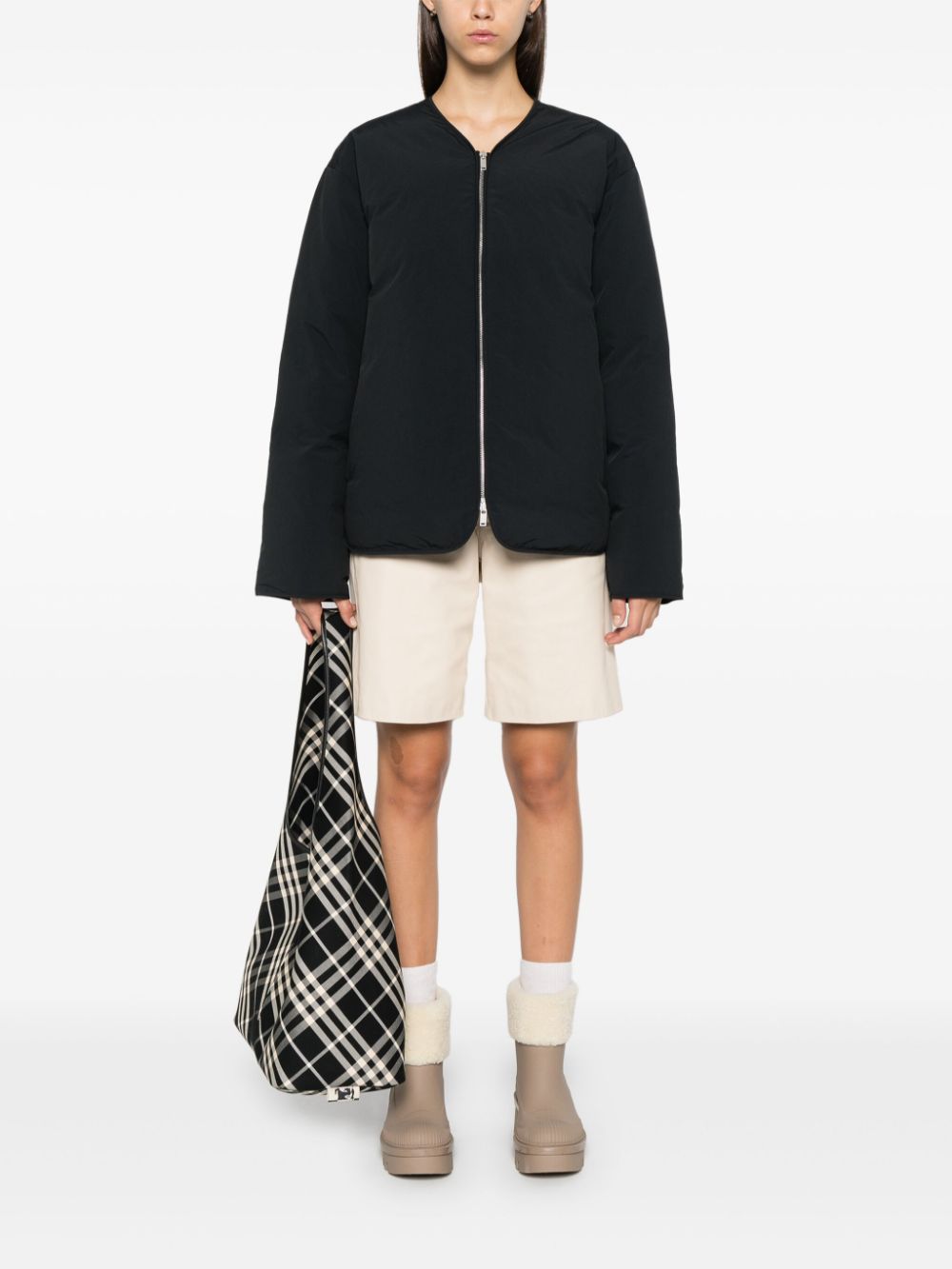 Jil Sander JIL SANDER- Zipped Short Down Jacket