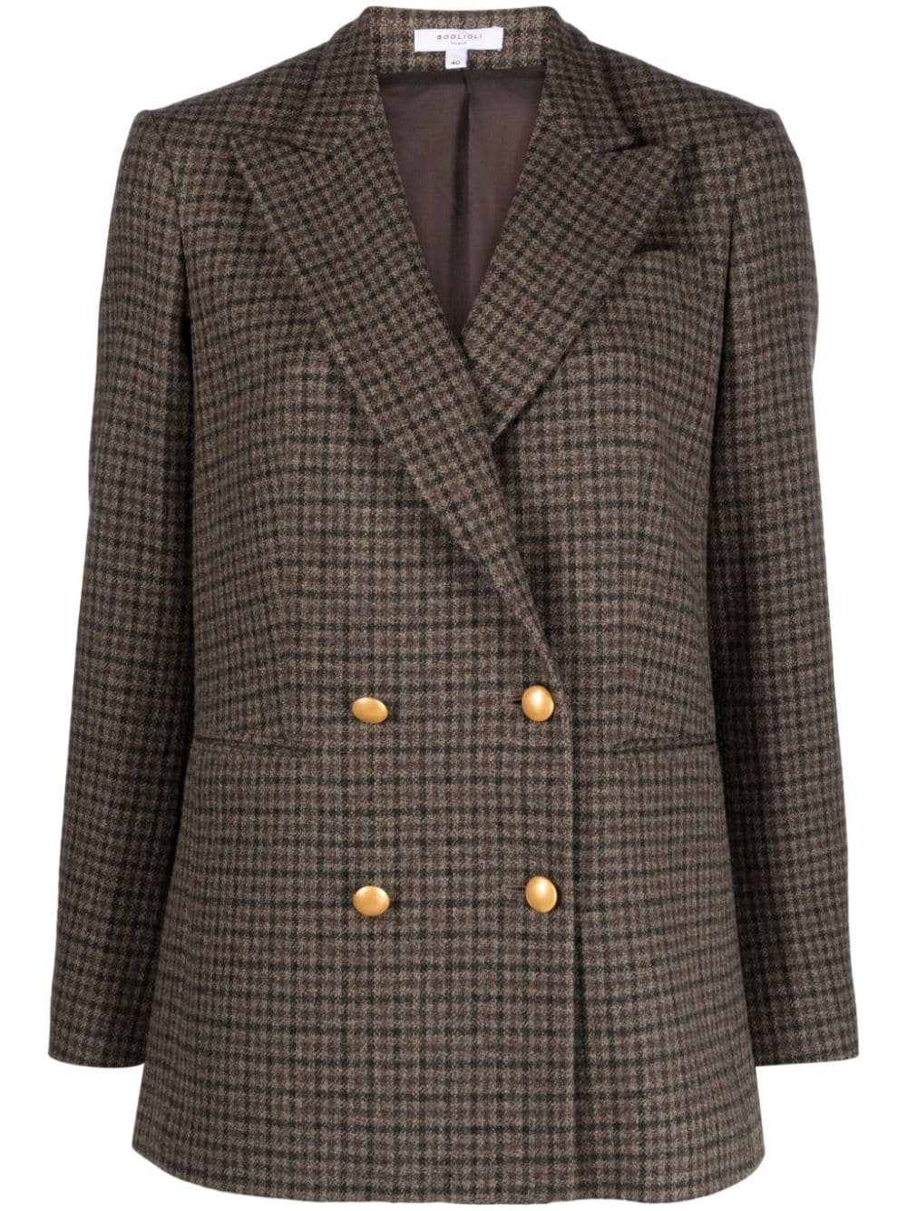 Boglioli BOGLIOLI- Double-breasted Checked Wool Jacket