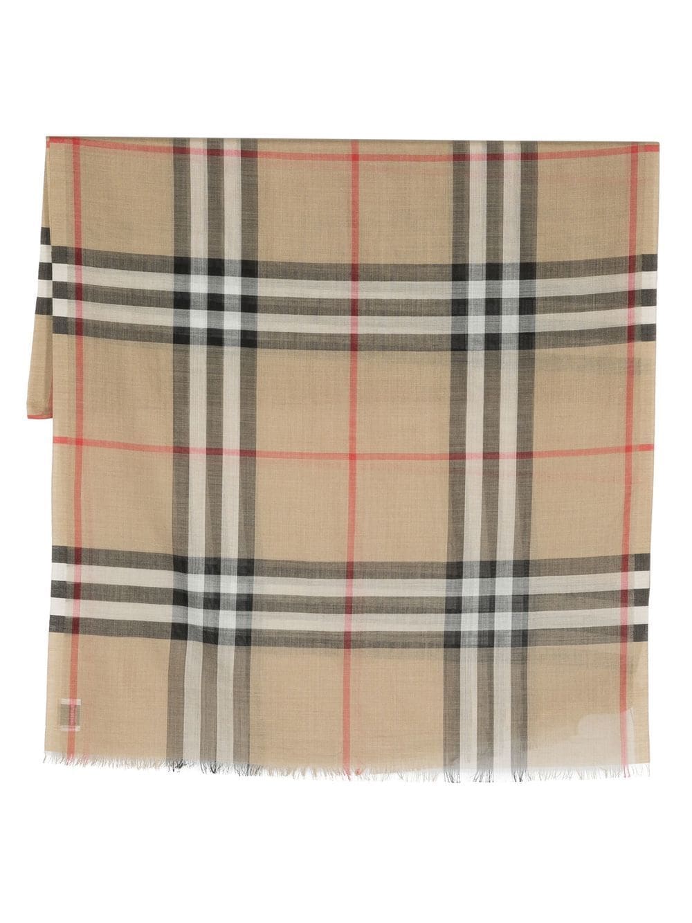Burberry BURBERRY- Check Motif Wool And Silk Blend Scarf