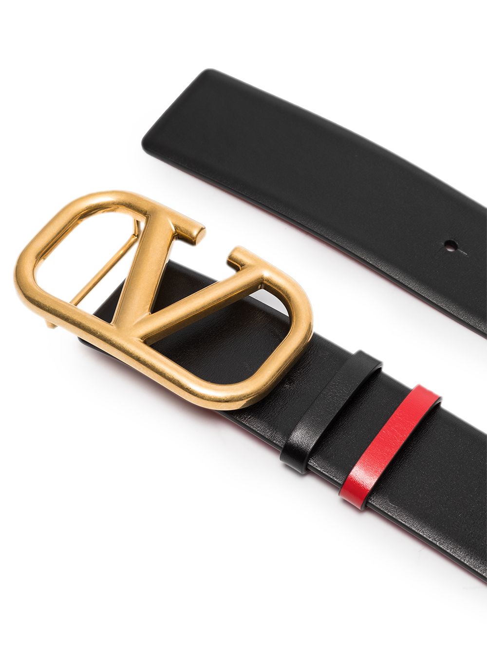 VALENTINO GARAVANI VALENTINO GARAVANI- Vlogo Signature Leather Reversible Belt