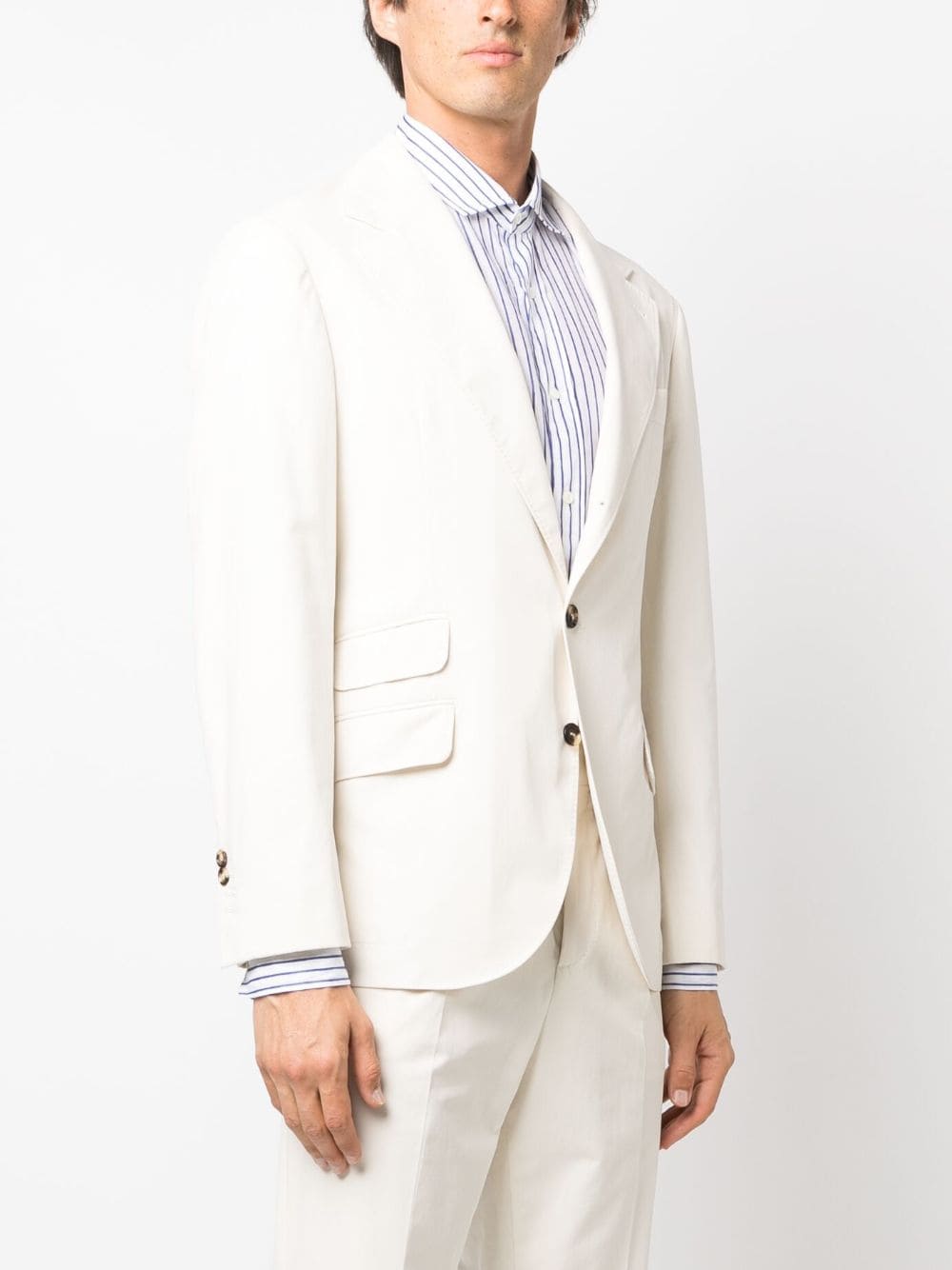 Brunello Cucinelli BRUNELLO CUCINELLI- Cotton Single-breasted Jacket