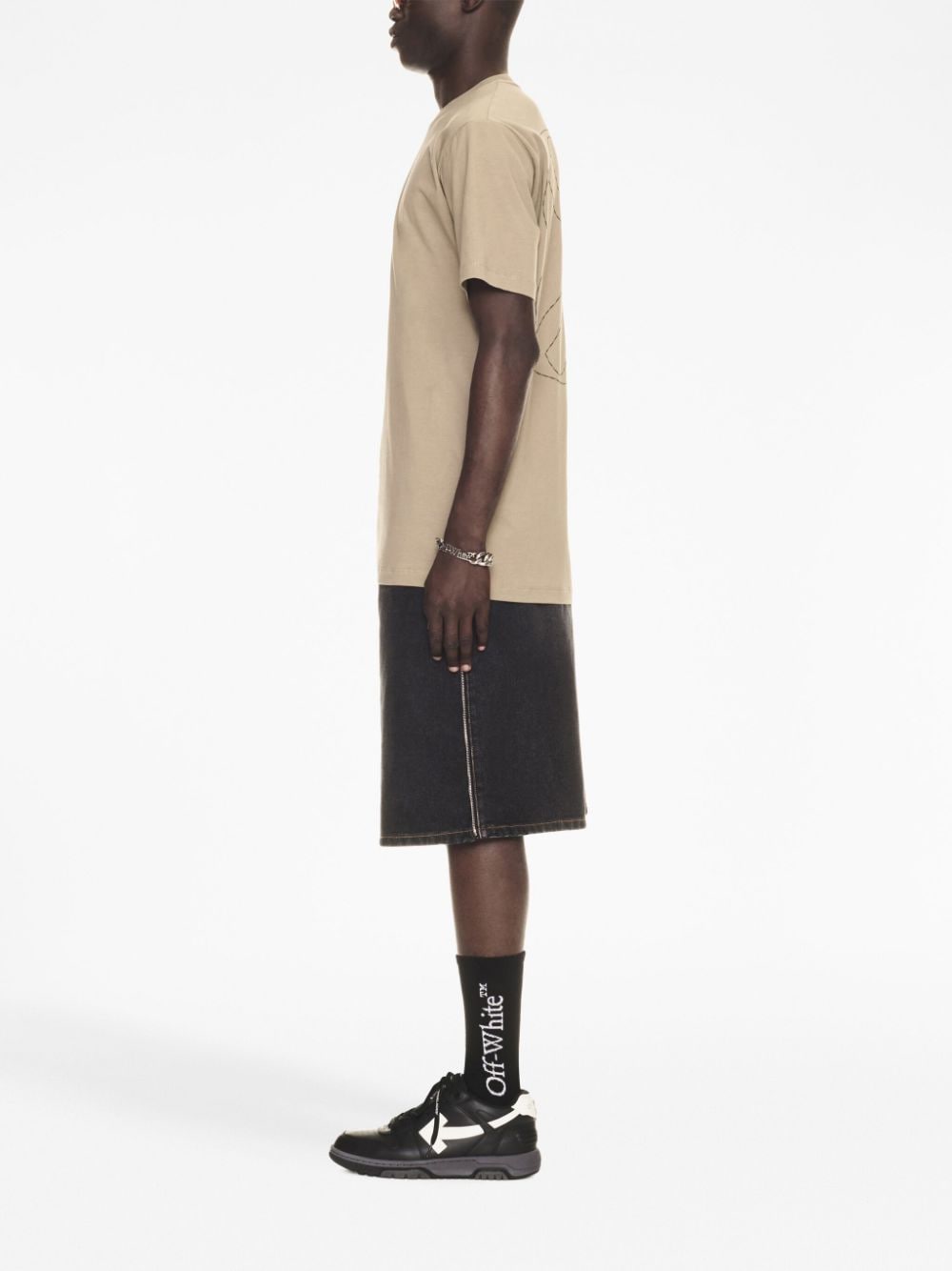 OFF-WHITE OFF-WHITE- Cotton T-shirt With Logo