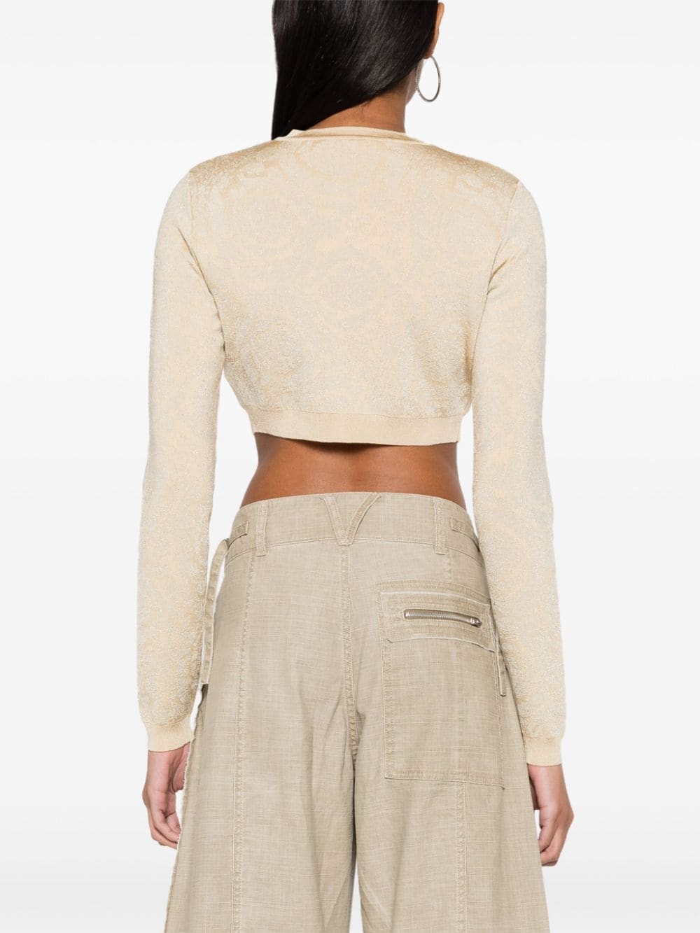 Versace VERSACE- Barocco Texture Cropped Cardigan