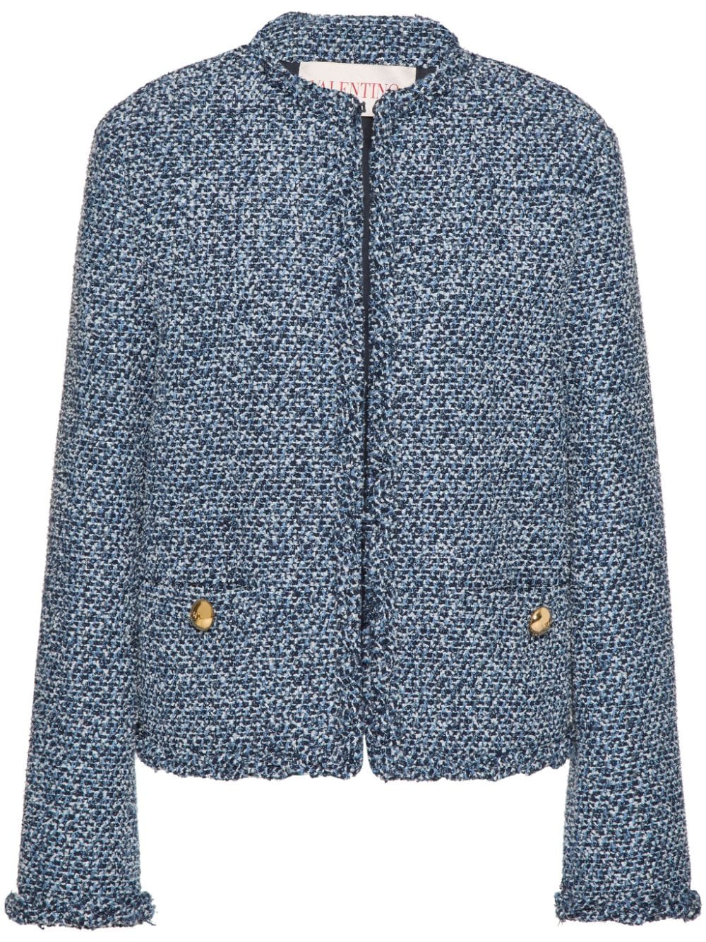 Valentino VALENTINO- Tweed Crewneck Jacket