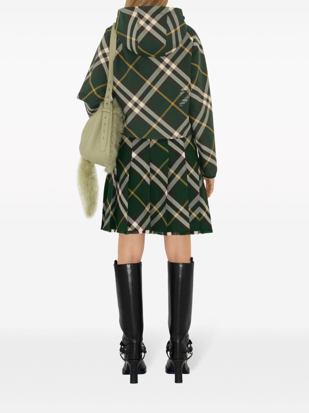 Burberry BURBERRY- Check Motif Hooded Jacket