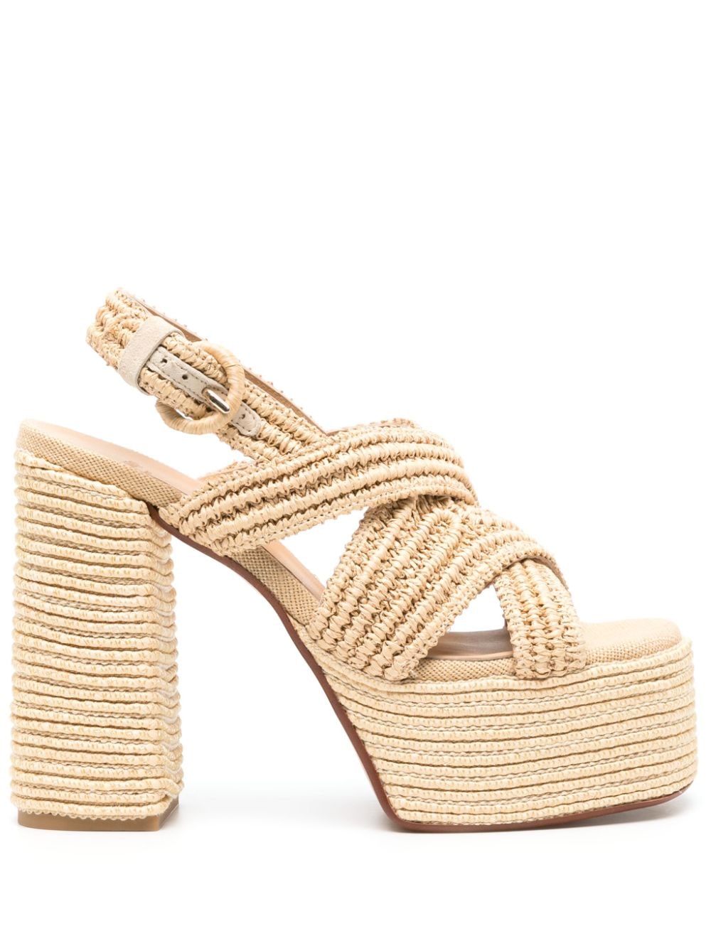  CASTANER SINCE 1927- Fulvia Raffia Heel Sandals