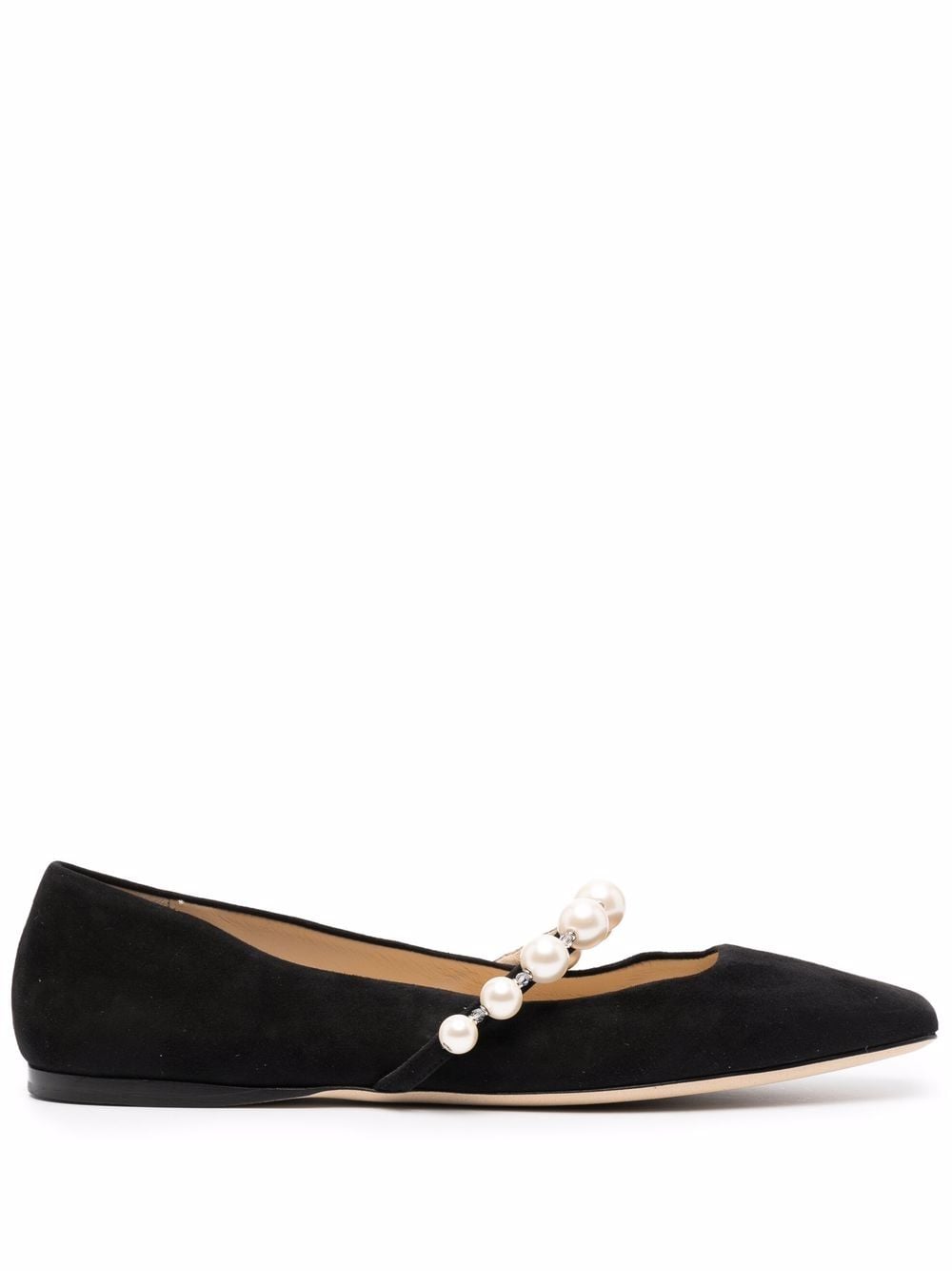 Jimmy Choo JIMMY CHOO- Ade Suede Leather Ballet Flats