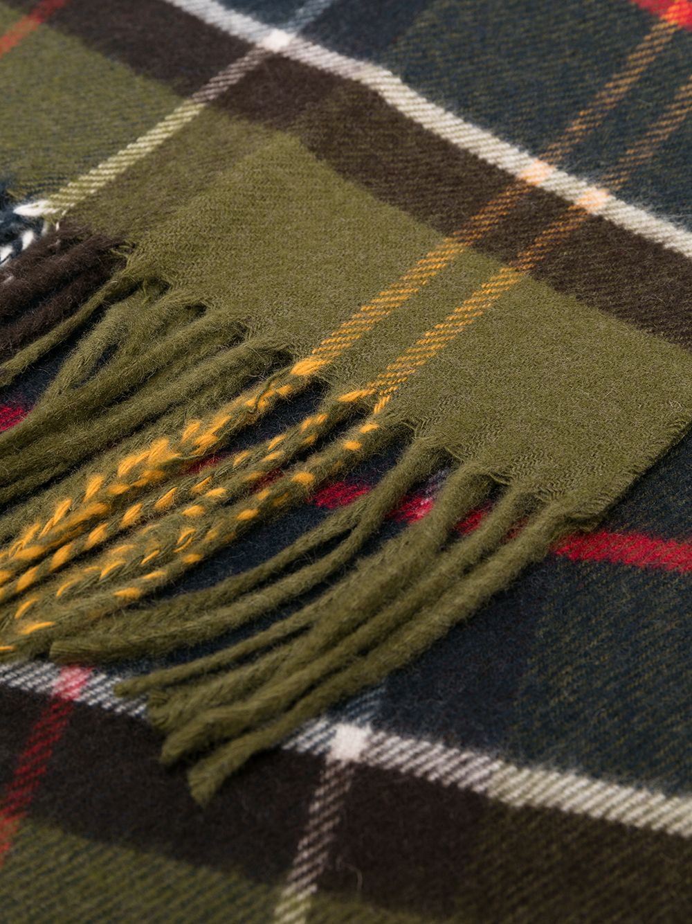 Barbour BARBOUR- Wool Scarf With Tartan Motif