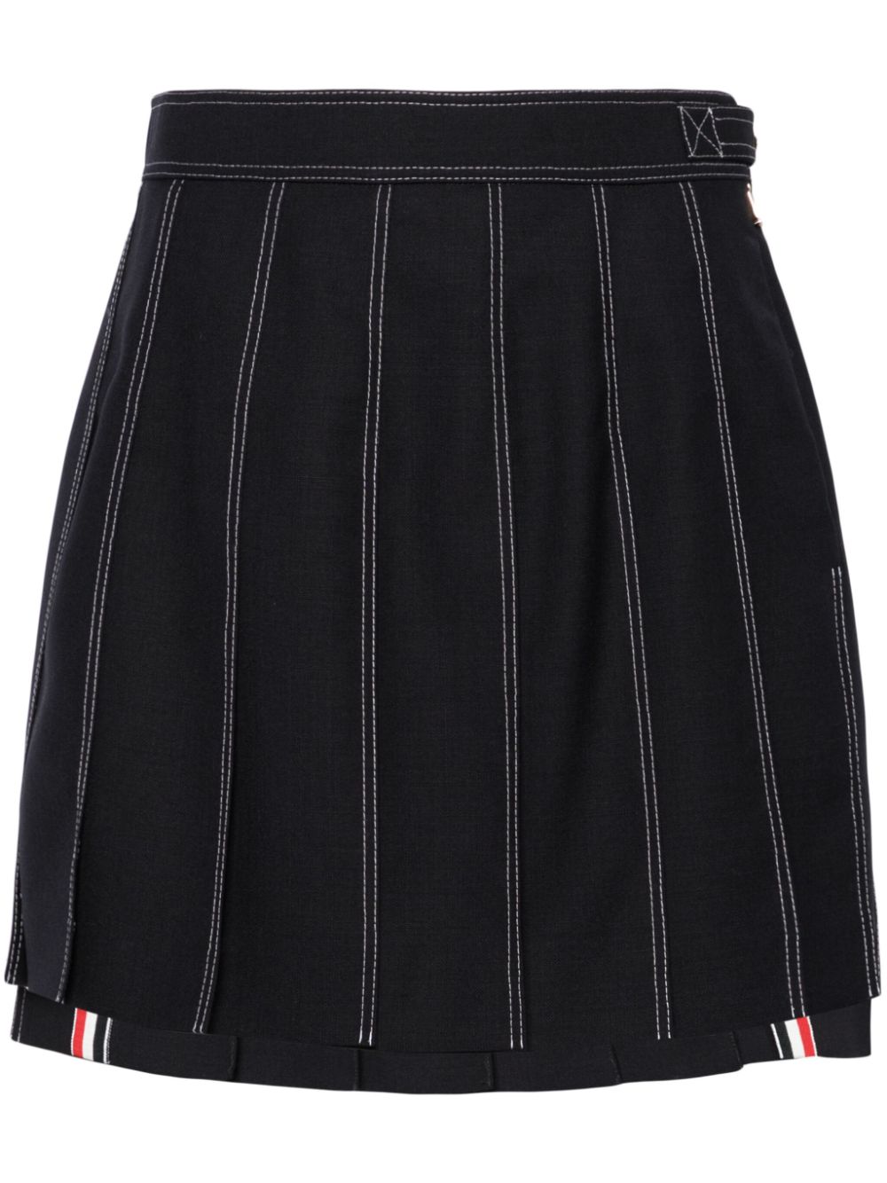 Thom Browne THOM BROWNE- Wool Pleated Mini Skirt