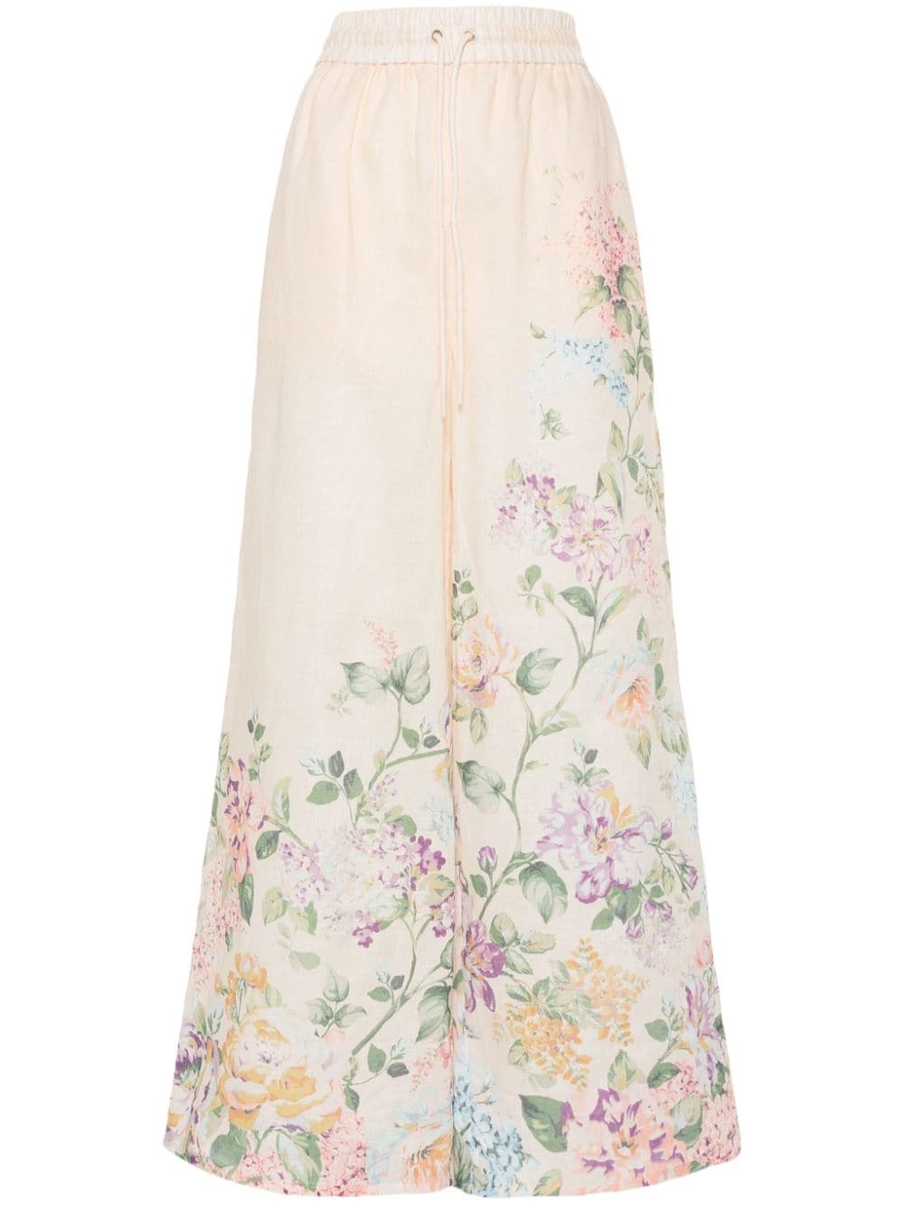 Zimmermann ZIMMERMANN- Floral Print Linen Trousers