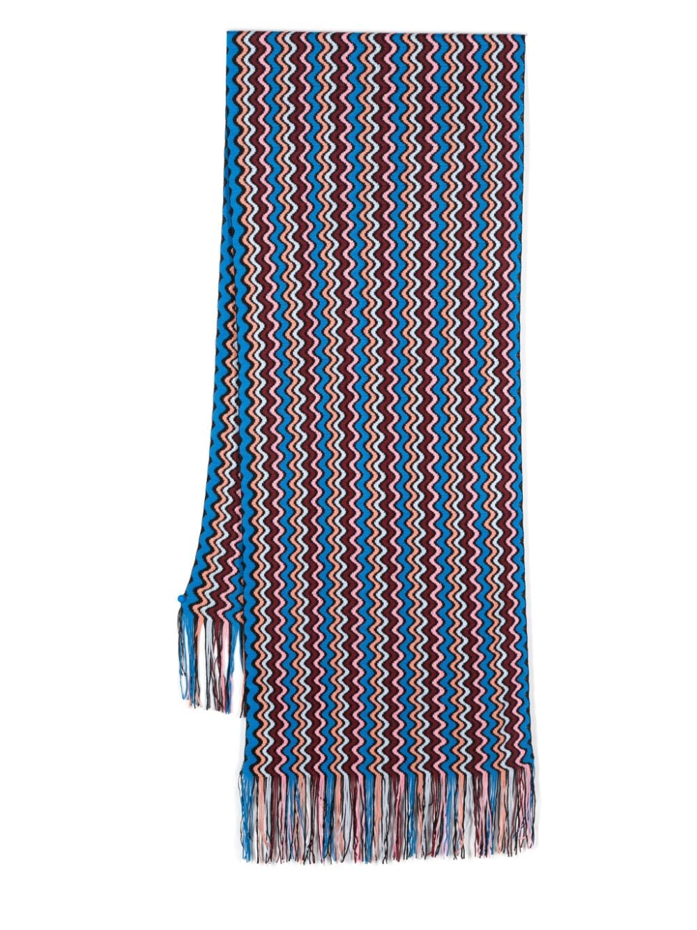 Missoni MISSONI- Wave Motif Wool Blend Scarf