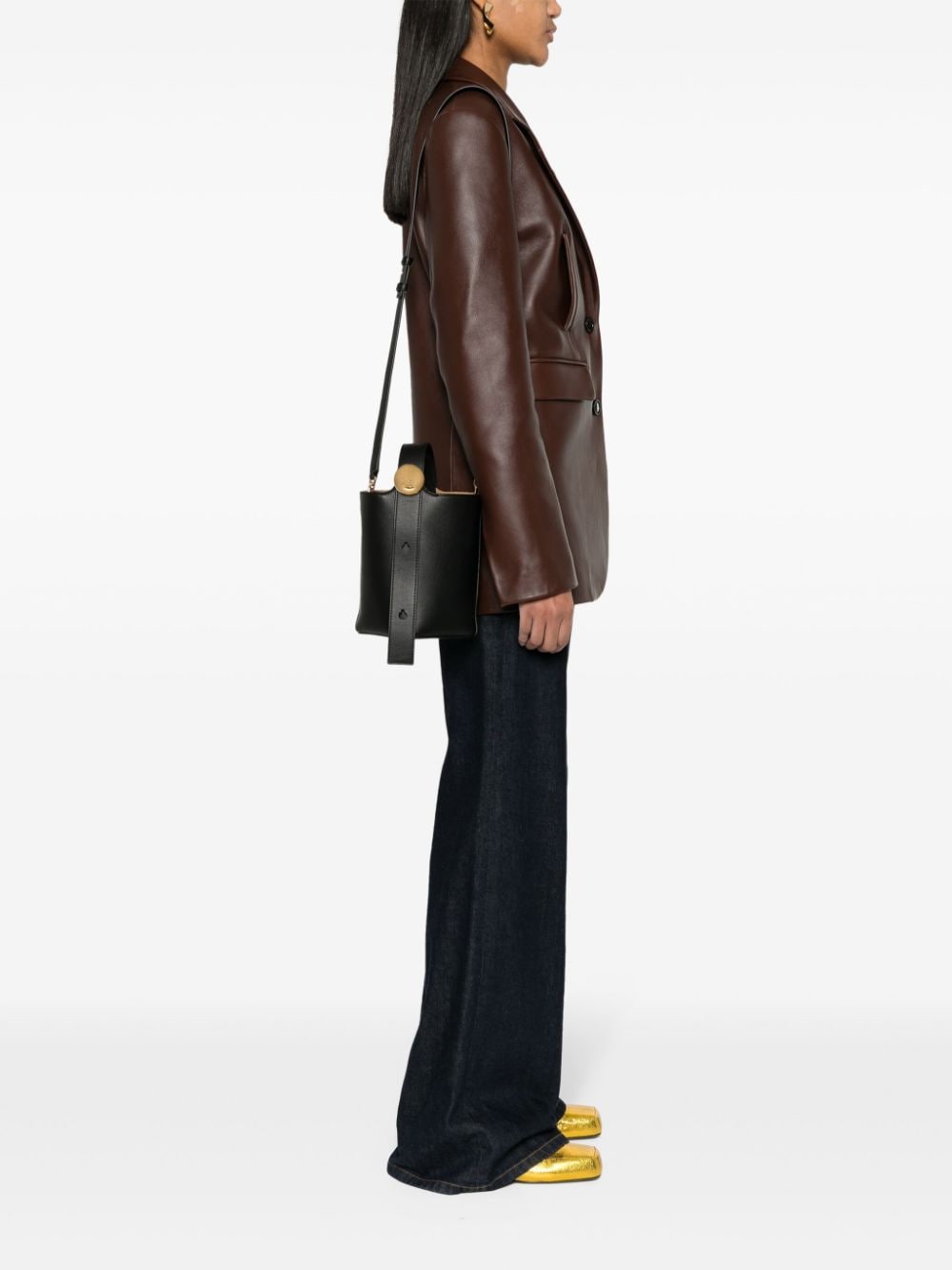 Loewe LOEWE- Pebble Mini Leather Bucket Bag