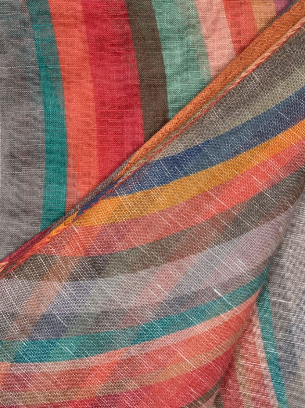 Paul Smith PAUL SMITH- Swirl Linen Blend Scarf