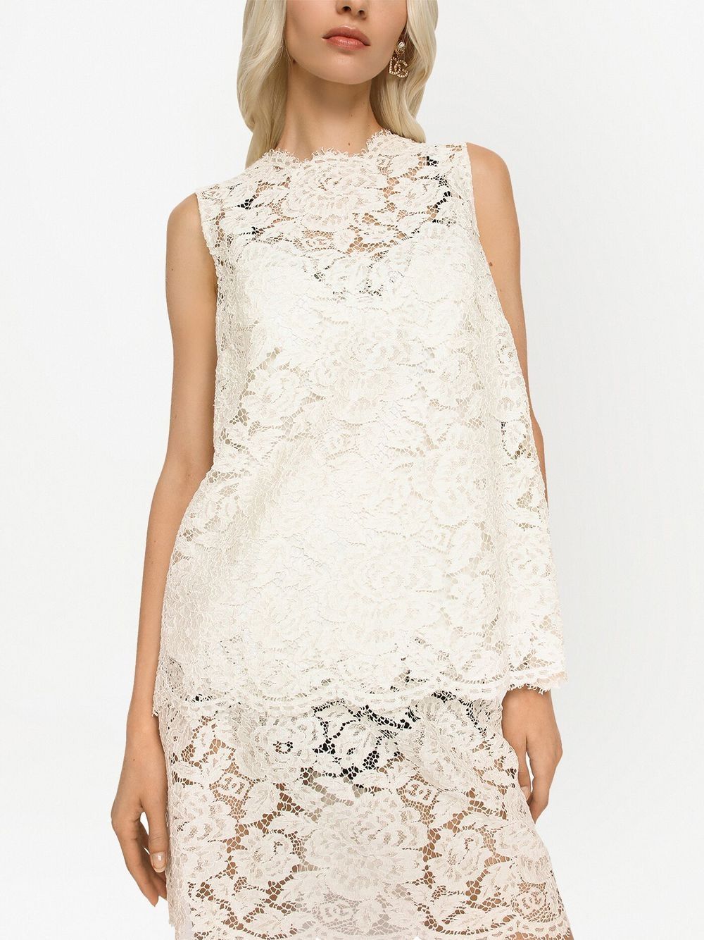 Dolce & Gabbana DOLCE & GABBANA- Lace Sleeveless Top