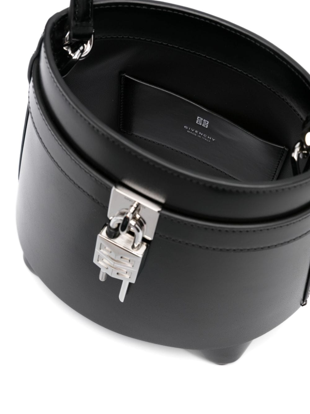 Givenchy GIVENCHY- Shark Lock Leather Bucket Bag