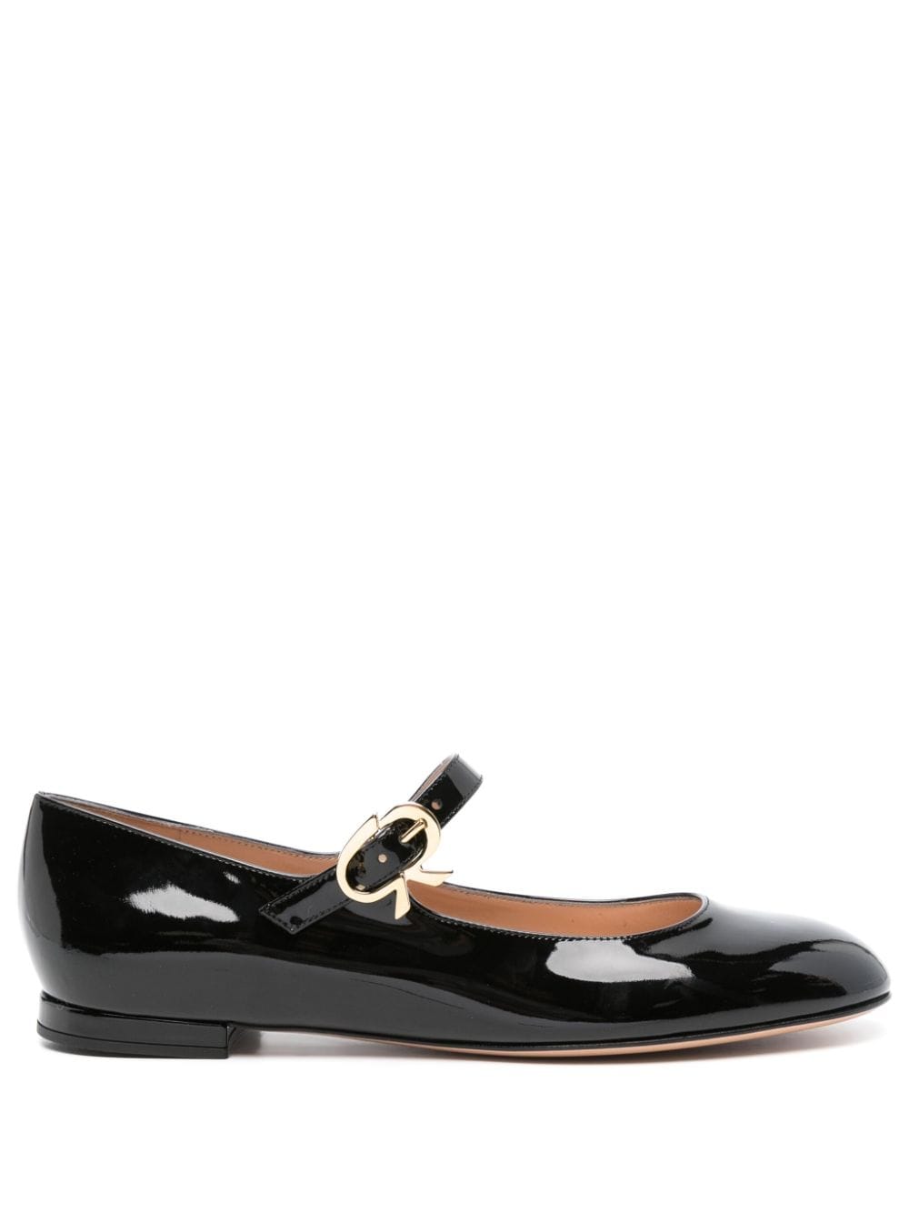 Gianvito Rossi GIANVITO ROSSI- Mary Ribbon 05 Patent Leather Ballet Flats