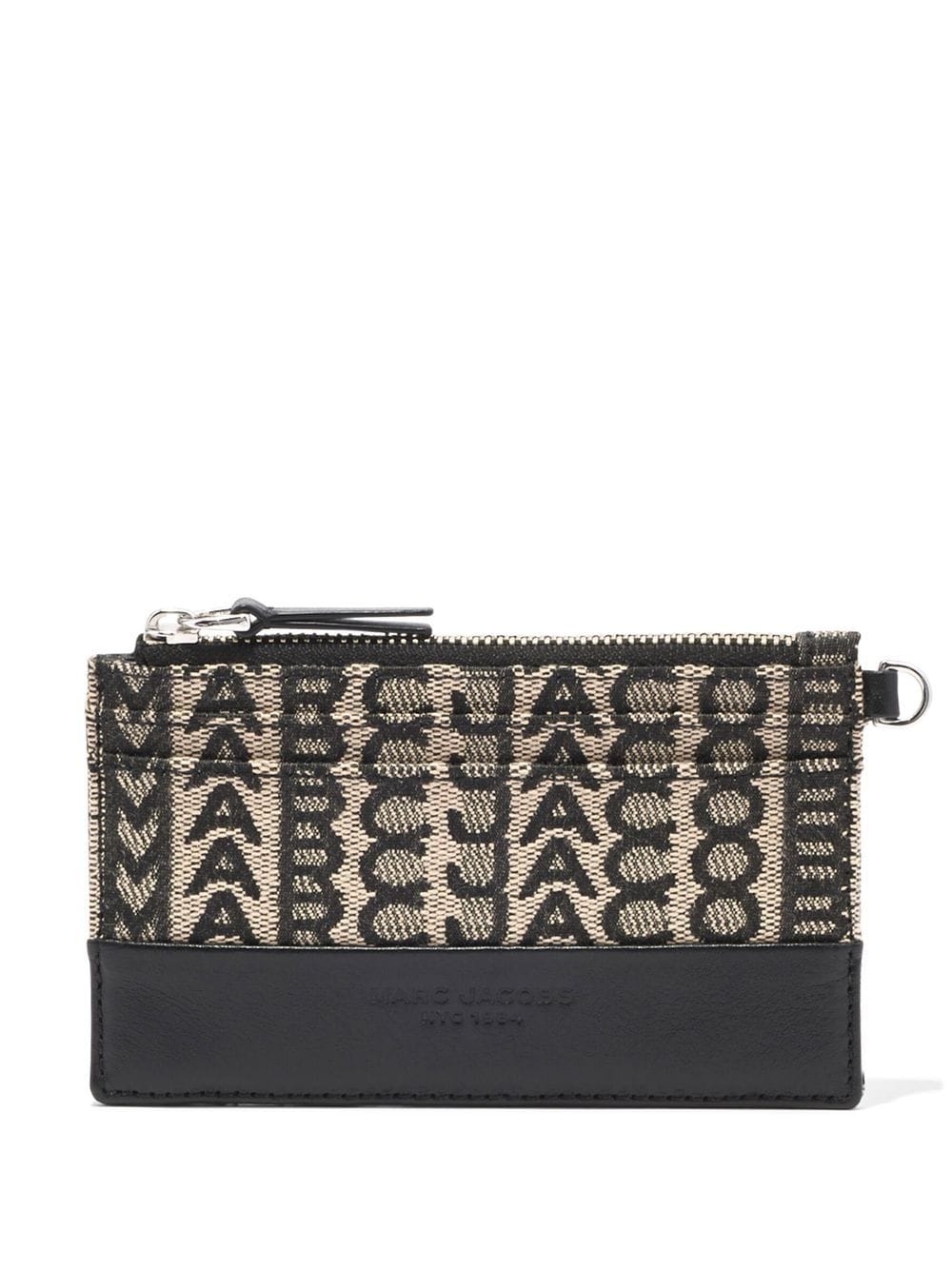 Marc Jacobs MARC JACOBS- The Monogram Leather Top Zip Wristlet Wallet