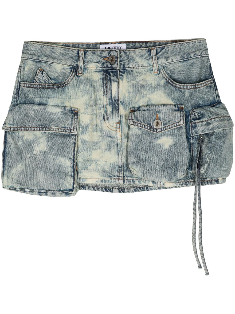 The Attico THE ATTICO- Fay Denim Cotton Mini Skirt