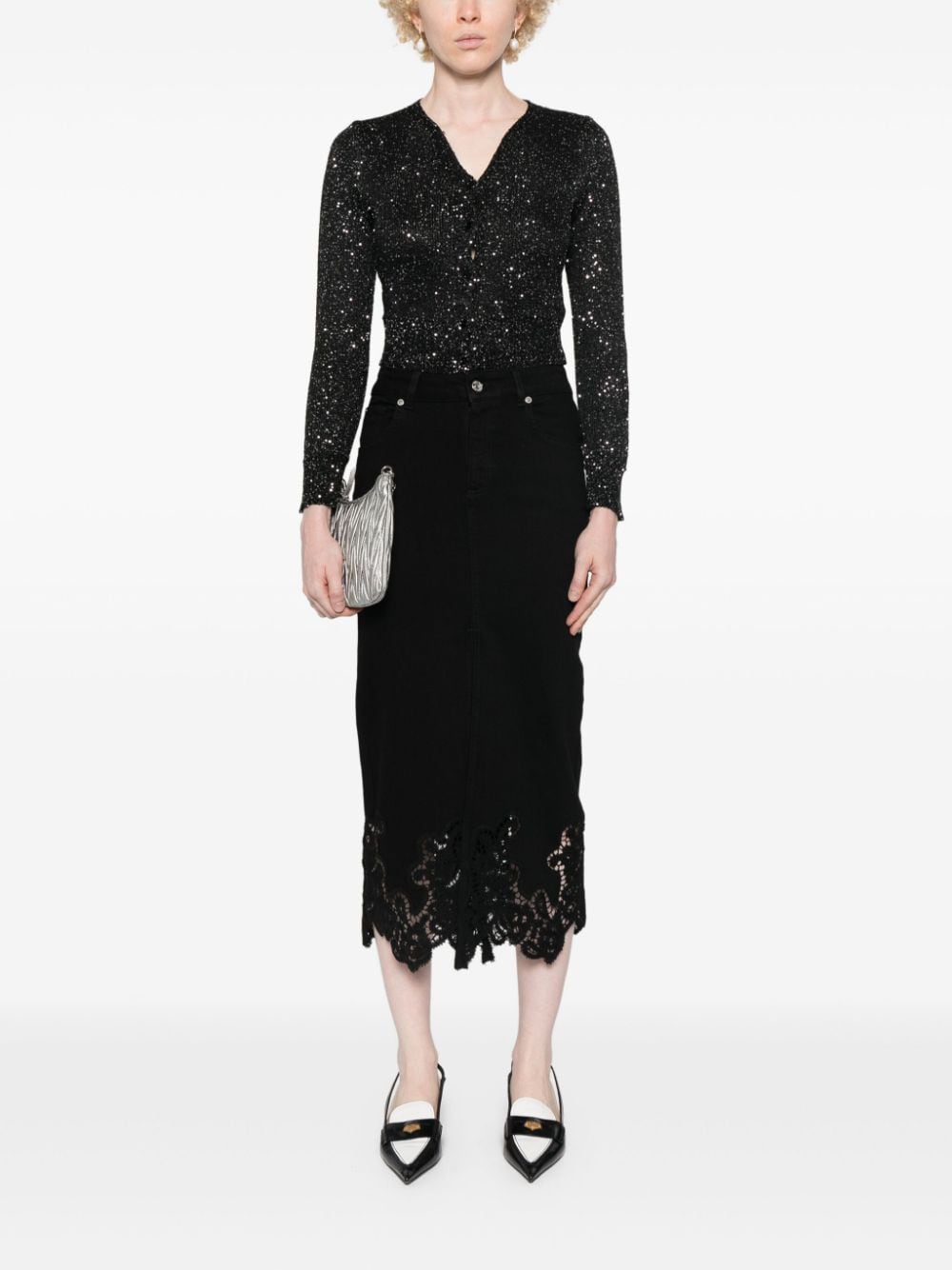 Ermanno ERMANNO- Lace Midi Skirt