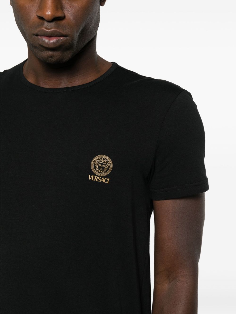 Versace VERSACE- Logo Organic Cotton T-shirt