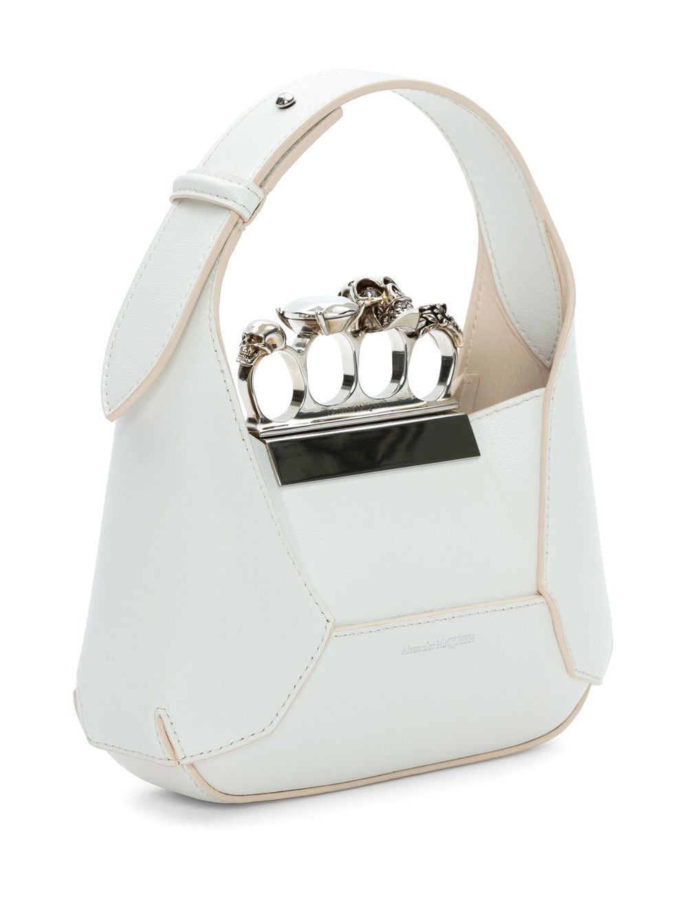 Alexander McQueen ALEXANDER MCQUEEN- Jewelled Hobo Mini Leather Shoulder Bag