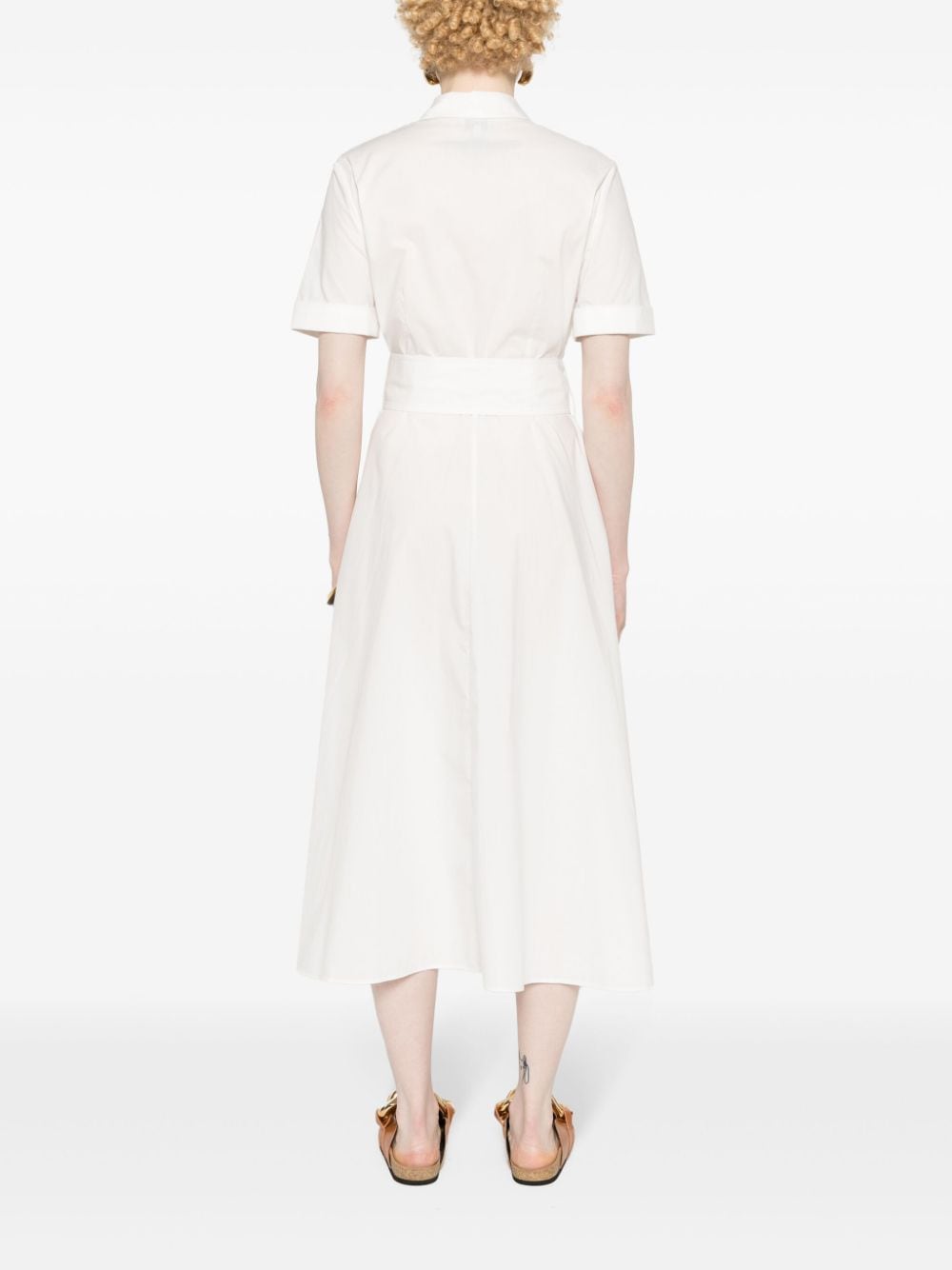 Woolrich WOOLRICH- Belted Poplin Shirt Dress