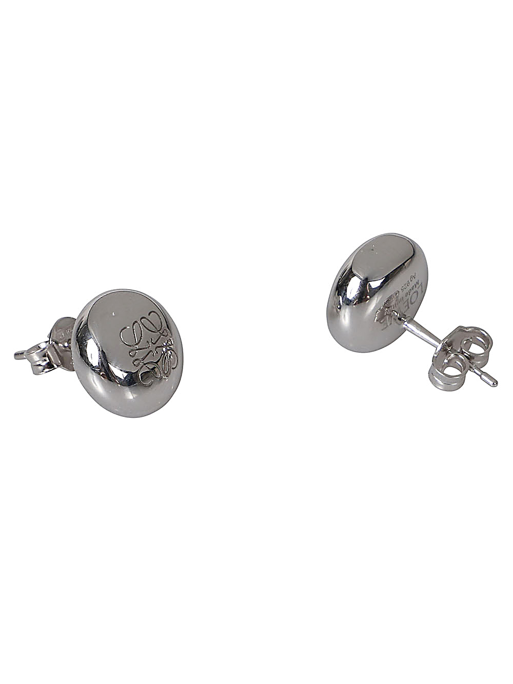 Loewe LOEWE- Anagram Pebble Stearling Silver Earrings