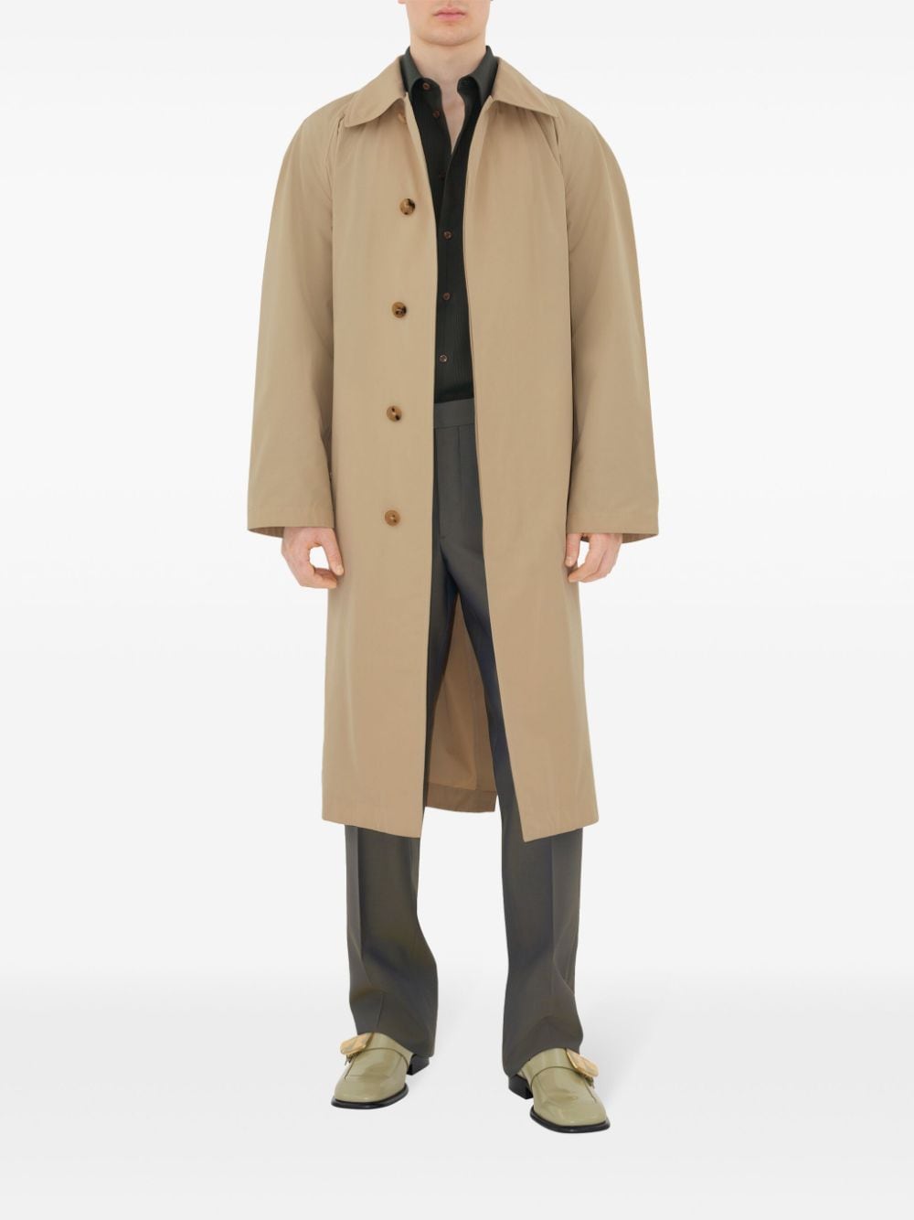 Burberry BURBERRY- Ekd Logo Cotton Blend Trench Coat