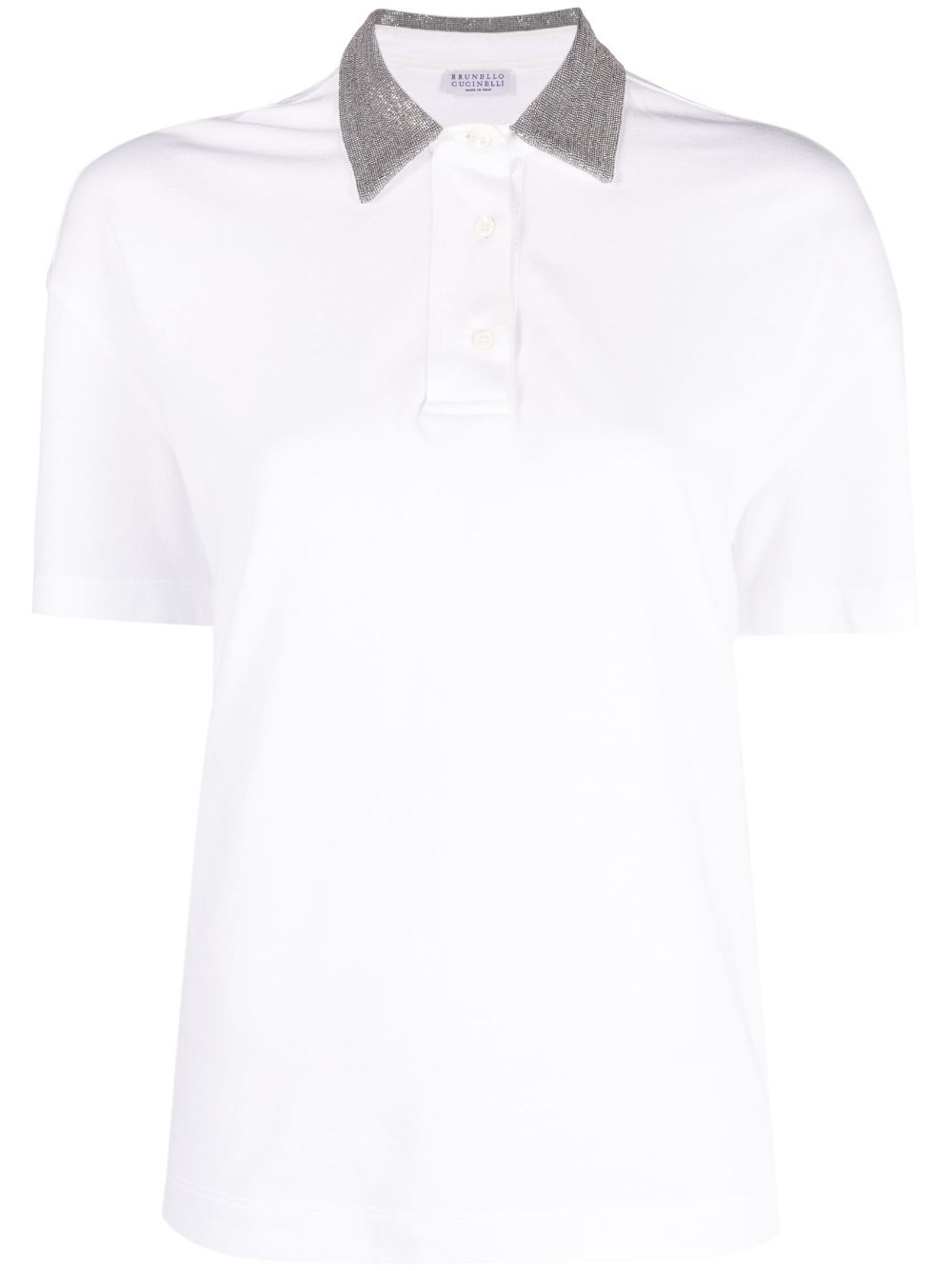 Brunello Cucinelli BRUNELLO CUCINELLI- Cotton Polo With Precious Neck