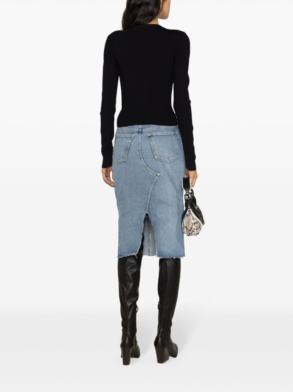 MM6 Maison Margiela MM6 MAISON MARGIELA- Denim Midi Skirt