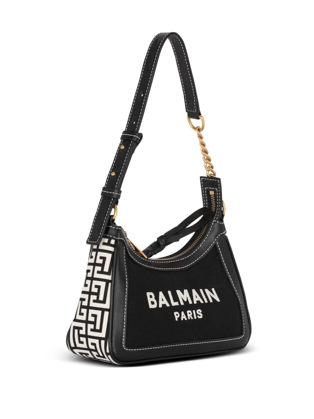 Balmain BALMAIN- B-army Canvas And Leather Shoulder Bag