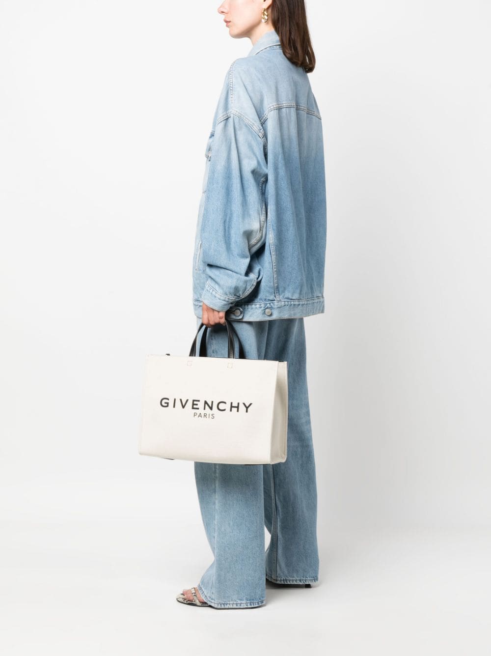 Givenchy GIVENCHY- G-tote Medium Canvas Tote Bag