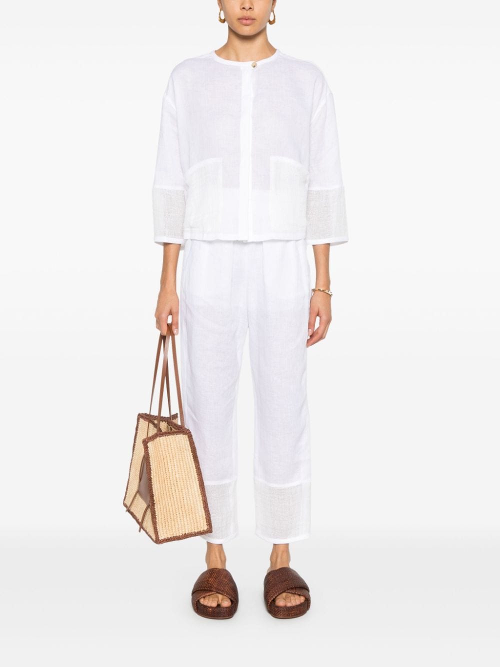 Emporio Armani EMPORIO ARMANI- Linen Trousers