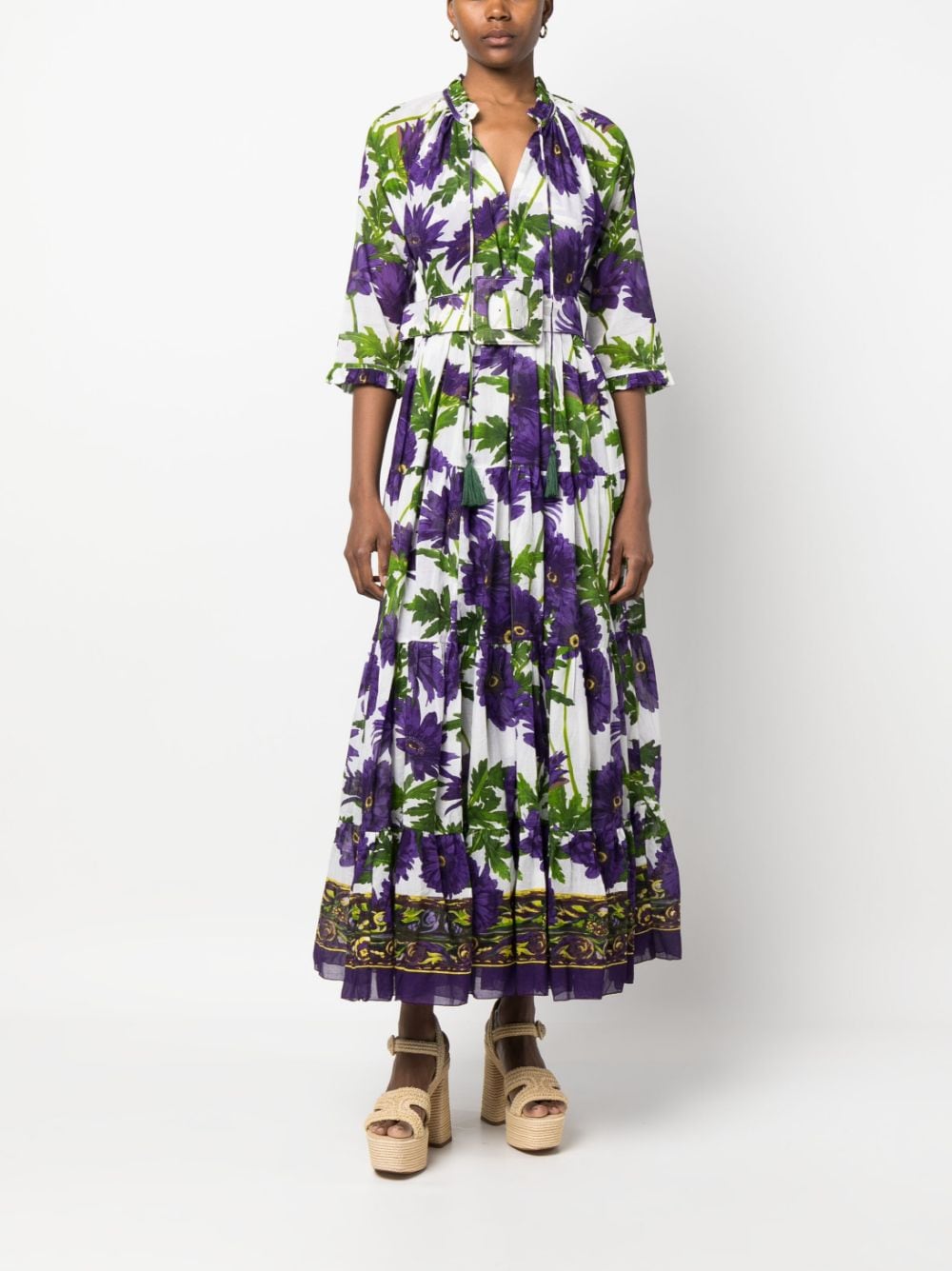 Samantha Sung SAMANTHA SUNG- Printed Cotton Maxi Dress