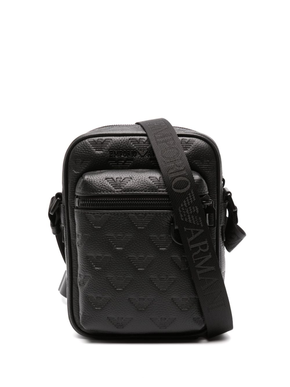 Emporio Armani EMPORIO ARMANI- Logo Leather Crossbody Bag