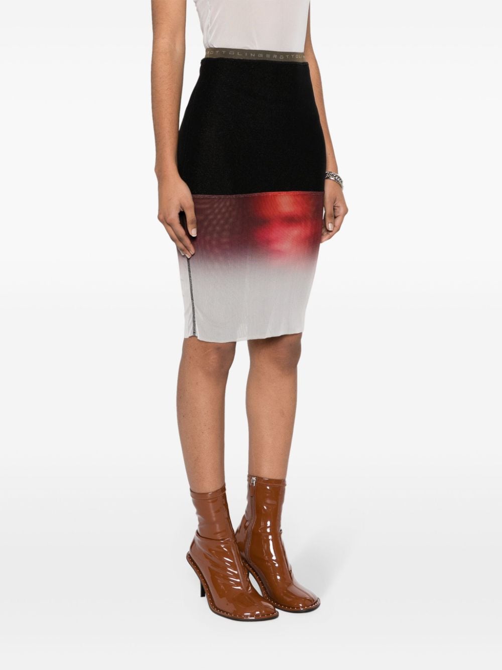 Ottolinger OTTOLINGER- Fade Print Mesh Midi Skirt