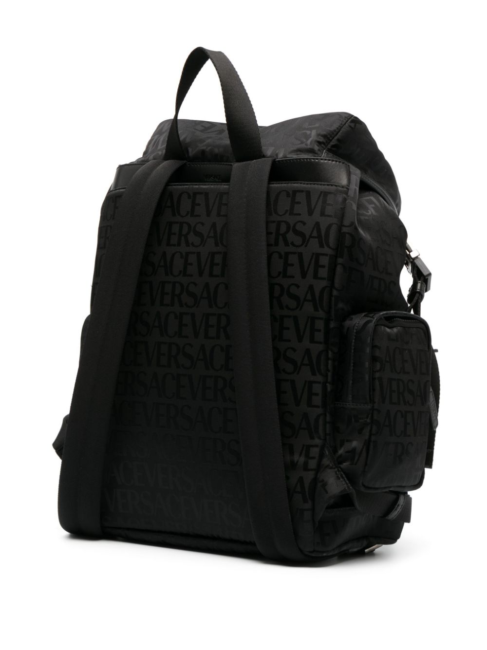 Versace VERSACE- All Over Logo Nylon Backpack