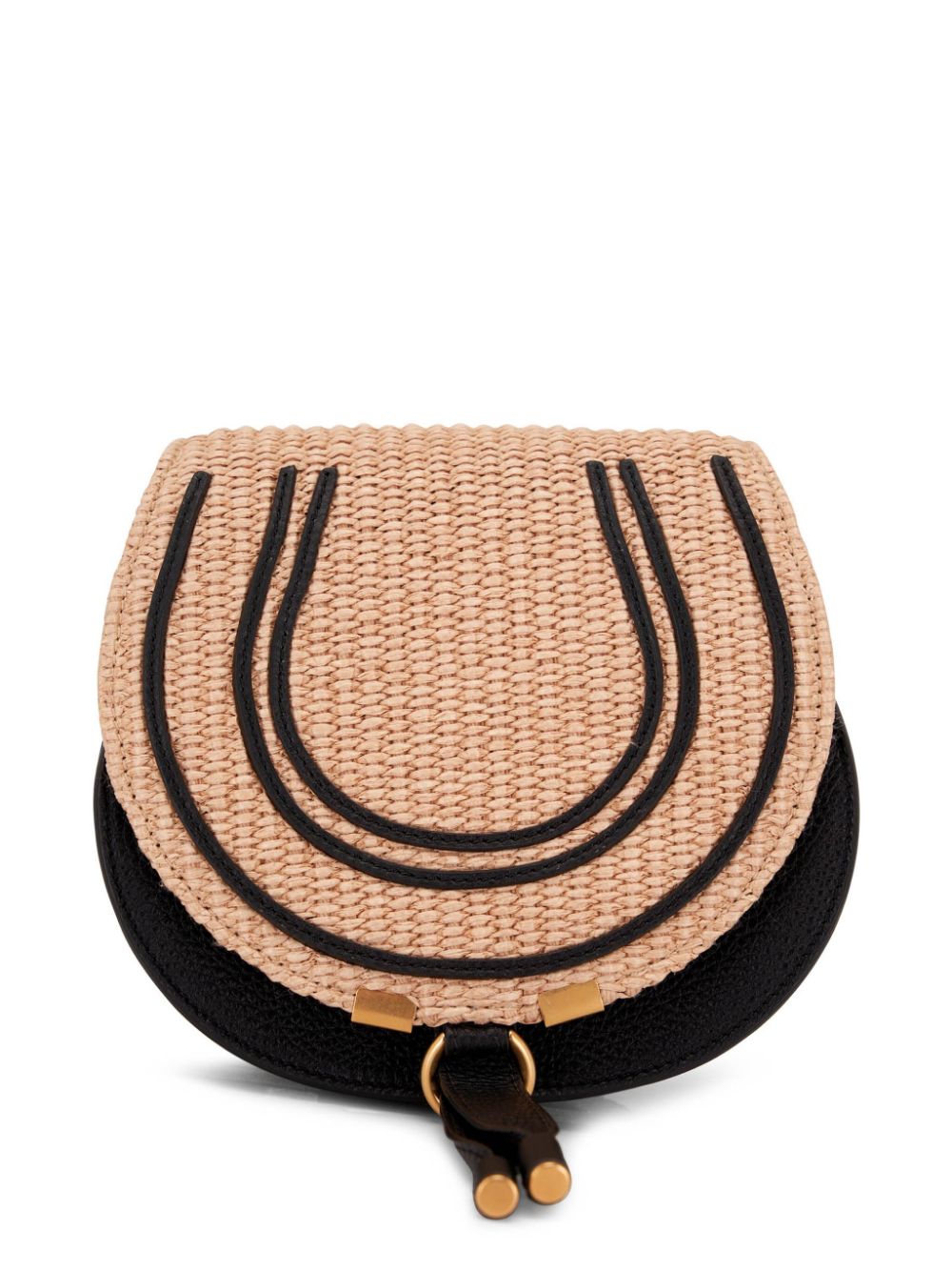 Chloé CHLOÉ- Marcie Raffia And Leather Crossbody Bag