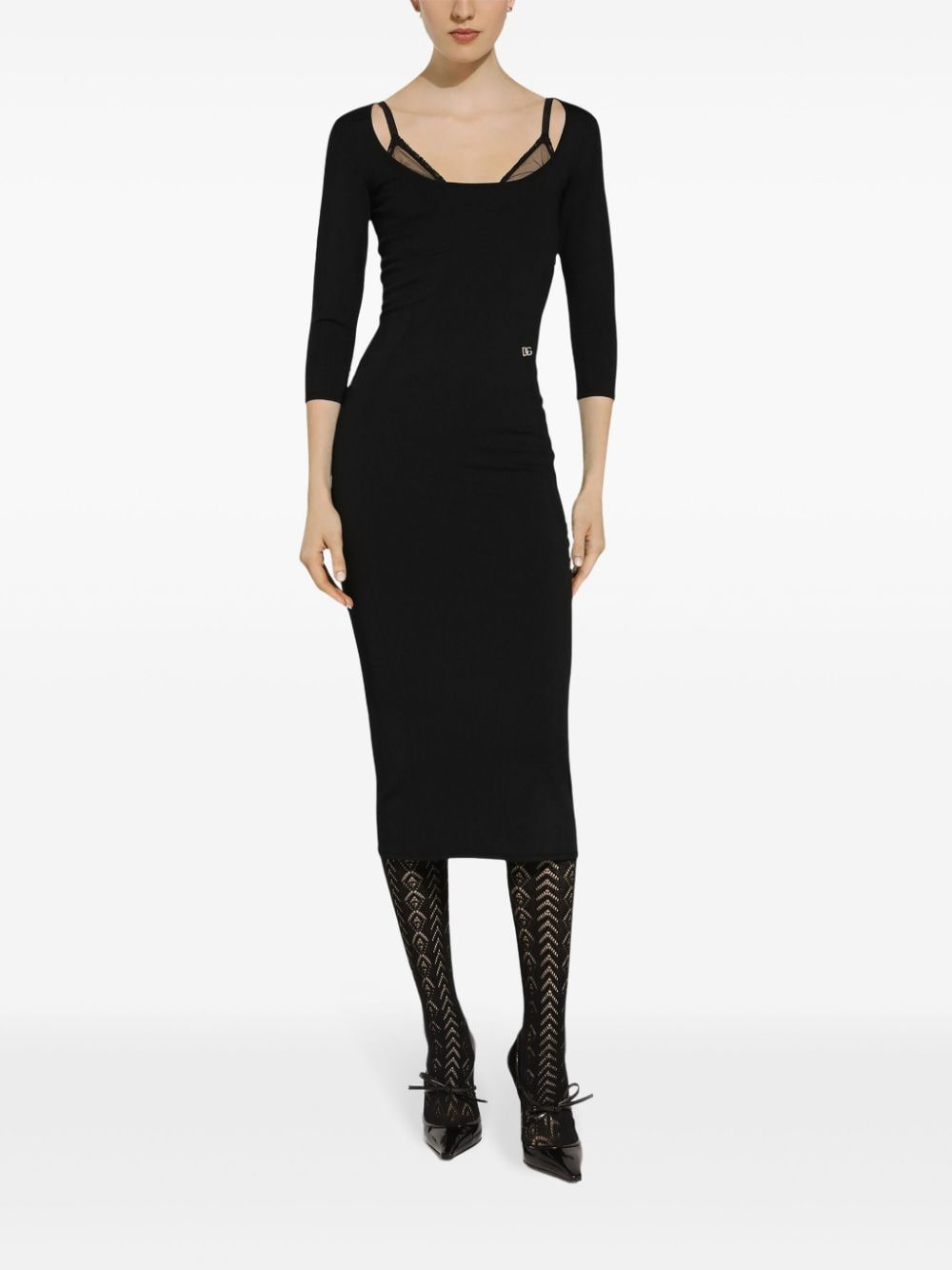 Dolce & Gabbana DOLCE & GABBANA- Knitted Midi Dress