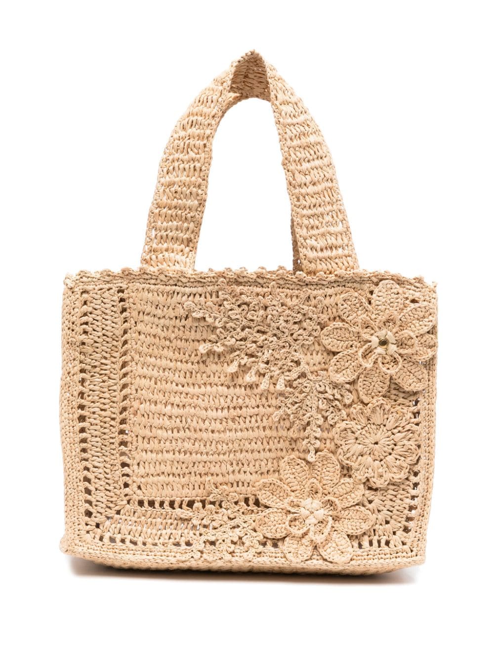 Zimmermann ZIMMERMANN- Floral Raffia Mini Tote Bag