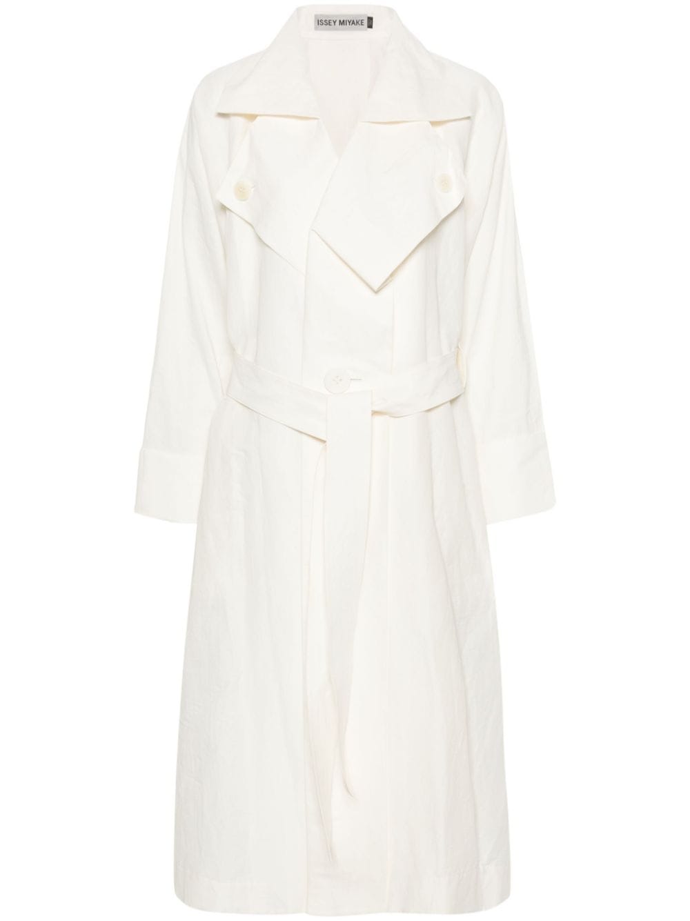 Issey Miyake ISSEY MIYAKE- Linen Belted Trench Coat