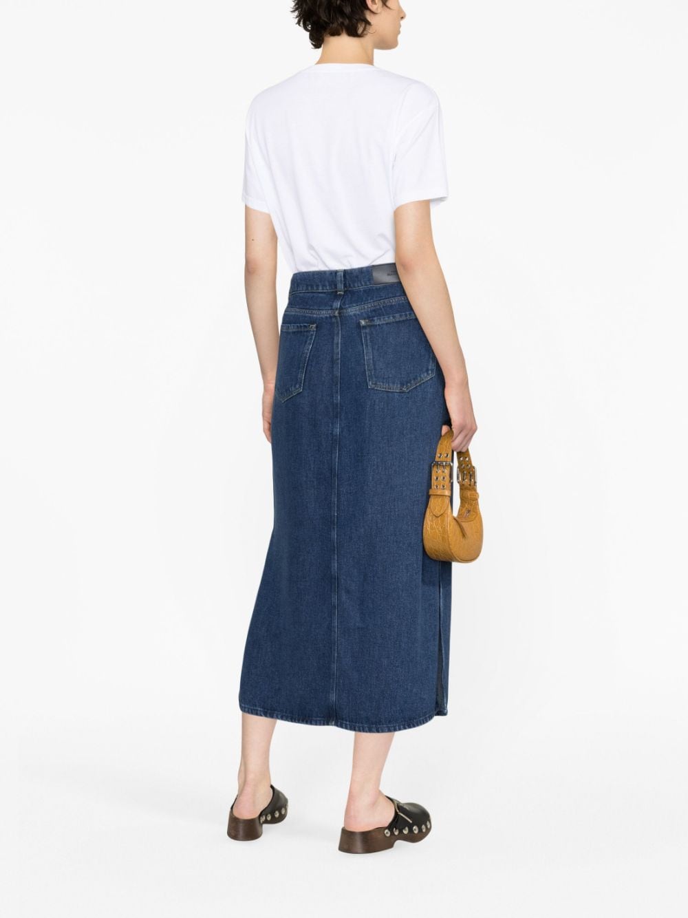 7 For All Mankind 7 FOR ALL MANKIND- Denim Midi Skirt