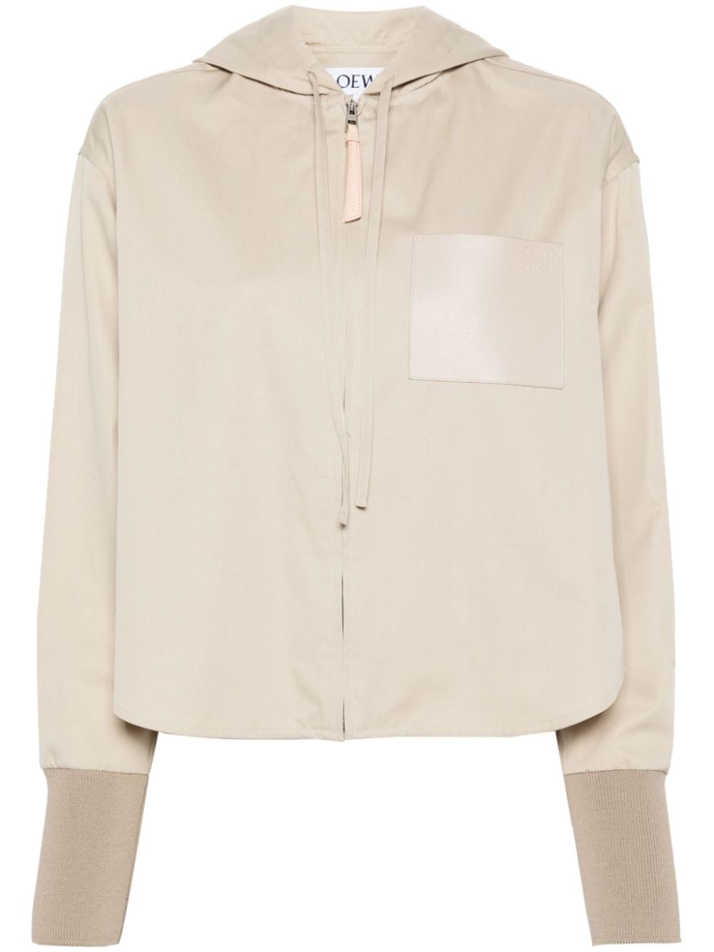 Loewe LOEWE- Cotton And Silk Blend Hooded Jacket