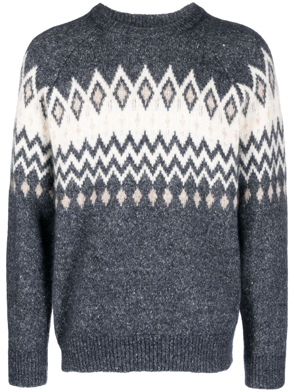 Brunello Cucinelli BRUNELLO CUCINELLI- Wool Blend Jacquard Jumper