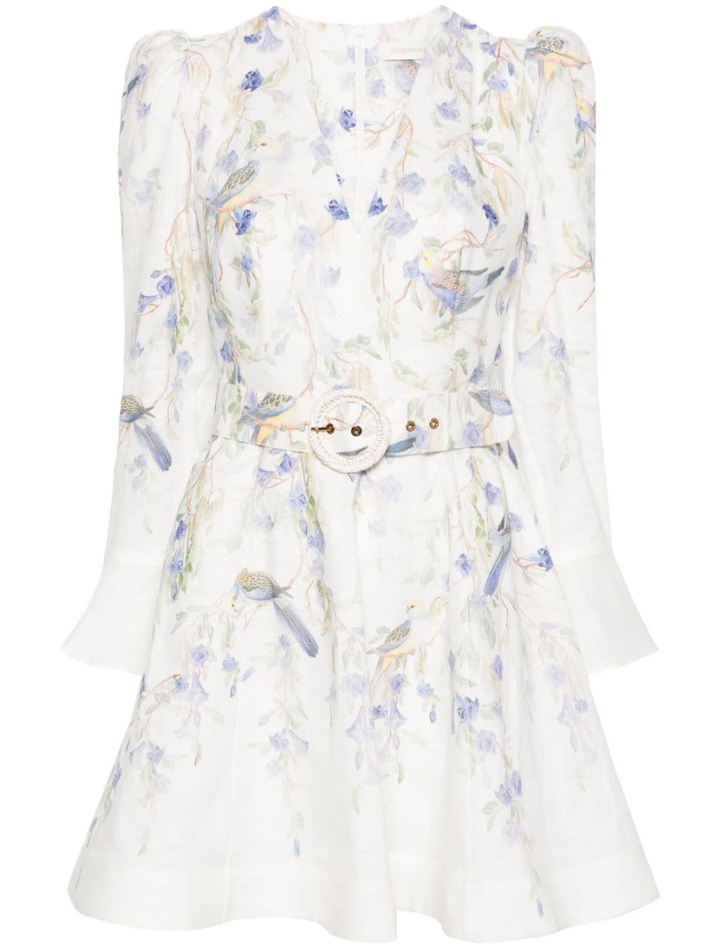 Zimmermann ZIMMERMANN- Floral Print Linen Mini Dress