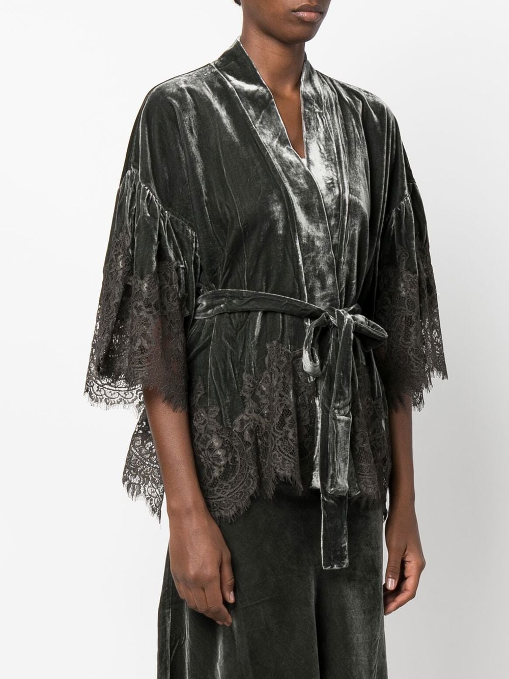 Goldhawk GOLDHAWK- Velvet Short Kimono