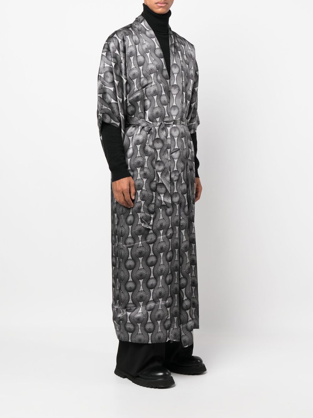 Ozwald boateng OZWALD BOATENG- Printed Silk Long Kimono