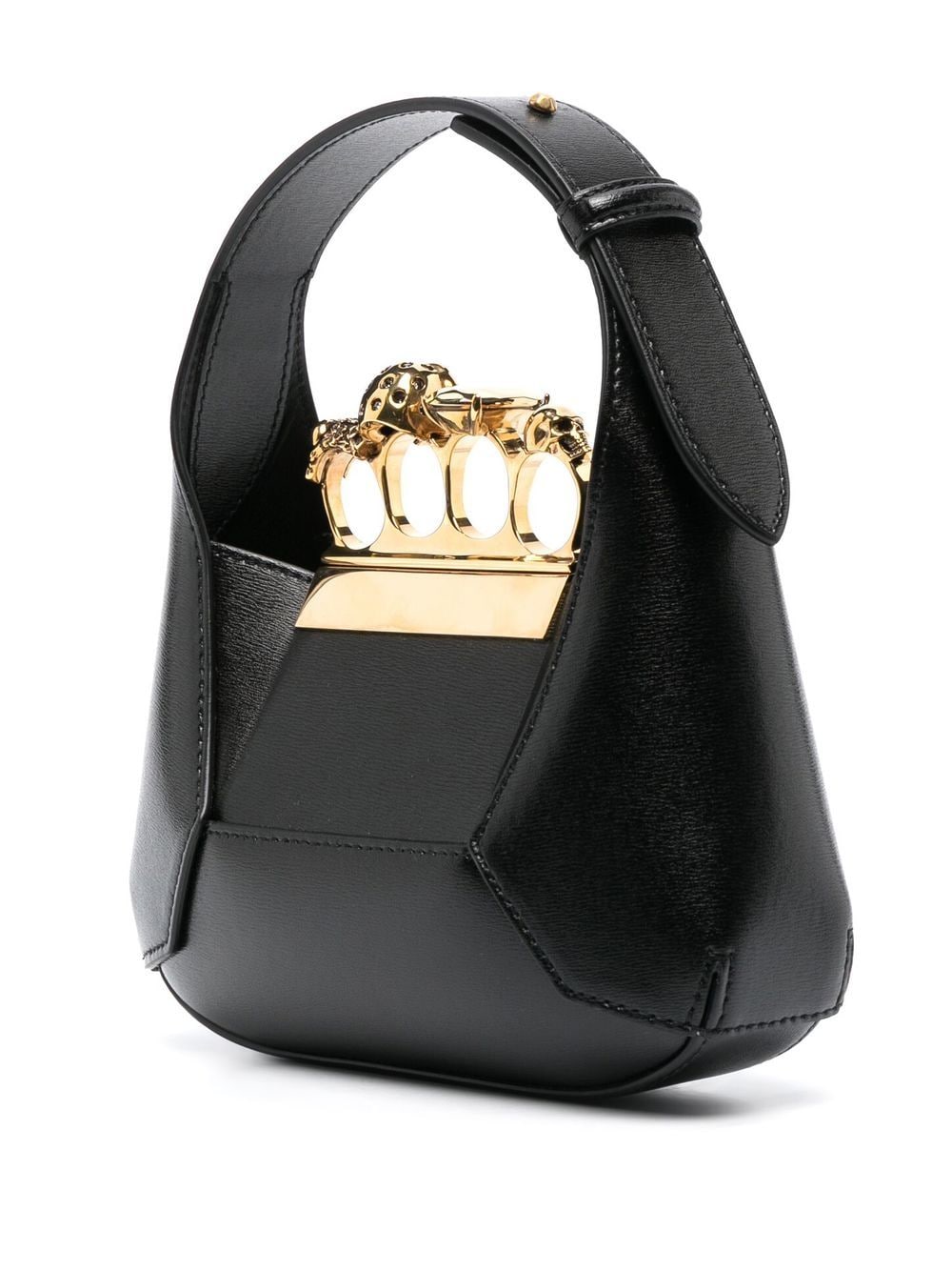 Alexander McQueen ALEXANDER MCQUEEN- Jewelled Hobo Mini Leather Shoulder Bag