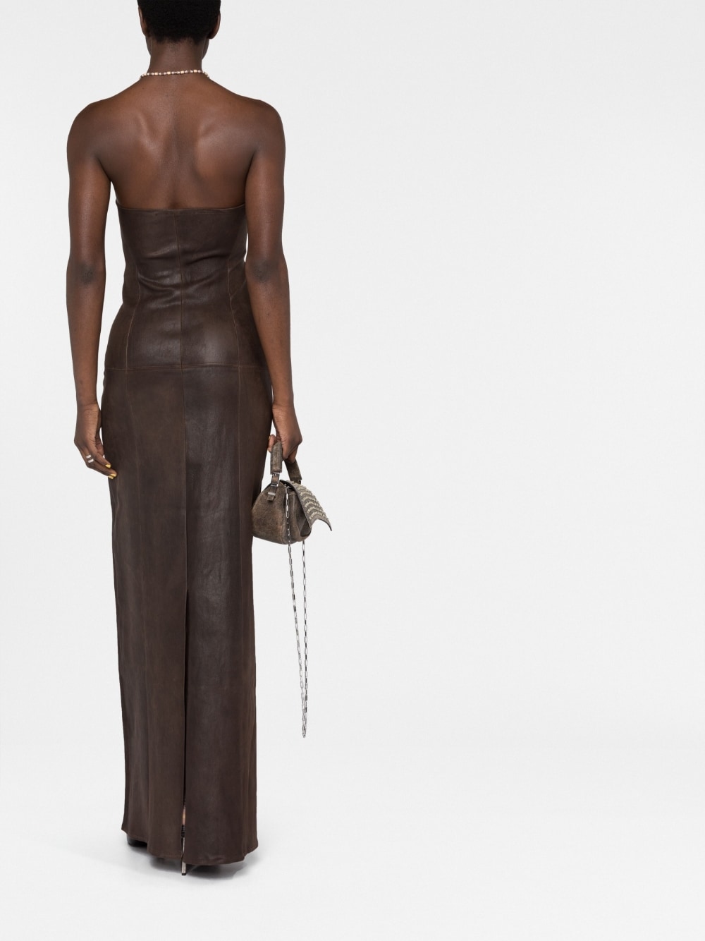 Ludovic De Saint Sernin LUDOVIC DE SAINT SERNIN- Stretch Leather Long Bustier Dress