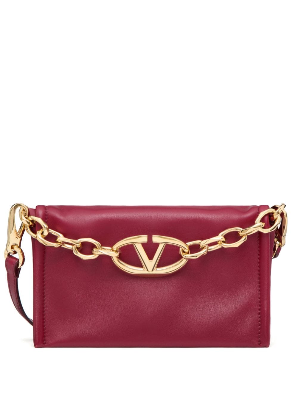 VALENTINO GARAVANI VALENTINO GARAVANI- Vlogo Chain Mini Leather Clutch